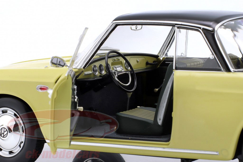 Volkswagen VW Karmann Ghia 1500 Baujahr 1961 Manila gelb 1:18 Norev