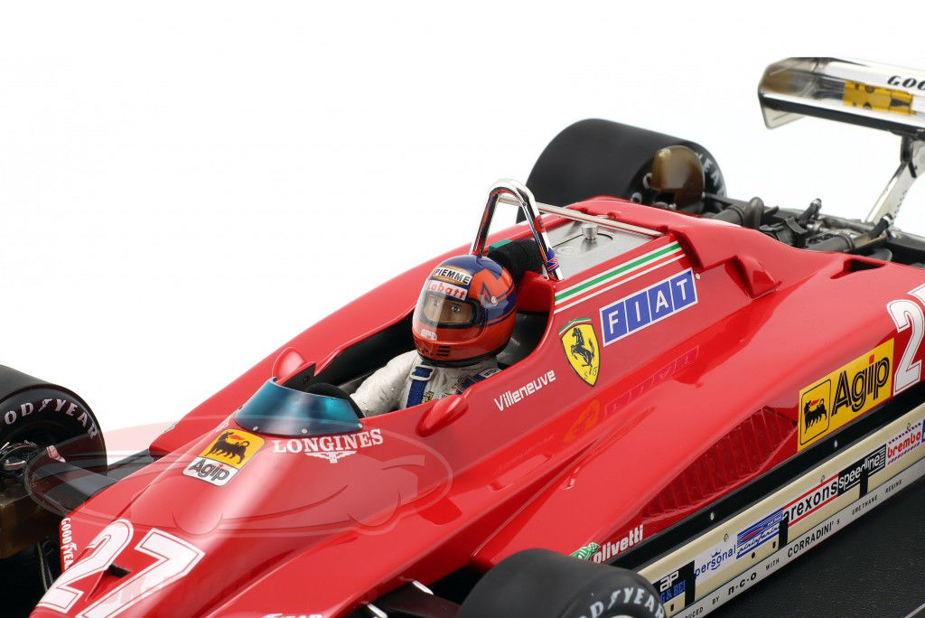 Gilles Villeneuve Ferrari 126C2 #27 qualificação Belga GP fórmula 1 1982 1:12 GP Replicas