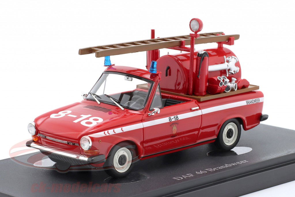 DAF 64 Пожарная часть Нидерланды Год постройки 1974 красный 1:43 AutoCult