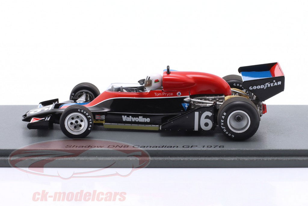 Tom Pryce Shadow DN8 #16 canadiense GP fórmula 1 1976 1:43 Spark