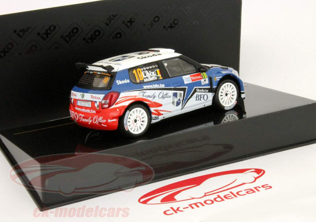 Skoda Fabia S2000 N ° 10 Vainqueur Rallye d'Ypres 2010 Loix, Miclotte 1:43 Ixo