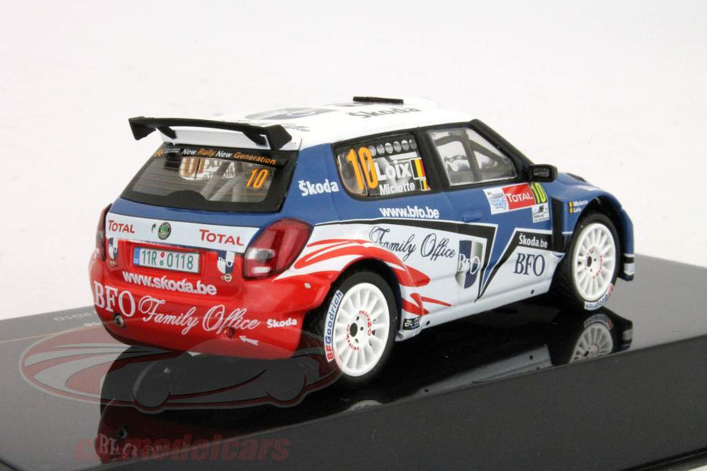 Skoda Fabia S2000 N ° 10 Vainqueur Rallye d'Ypres 2010 Loix, Miclotte 1:43 Ixo
