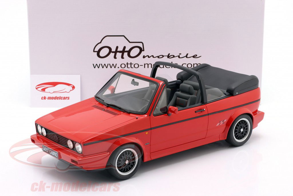 Volkswagen VW Golf Convertible Sportline Mk1 Année de construction 1991 rouge 1:12 OttOmobile