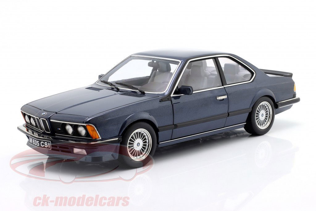 BMW M635 CSI met Alpina velgen Bouwjaar 1987 donkerblauw metalen 1:12 KK-Scale