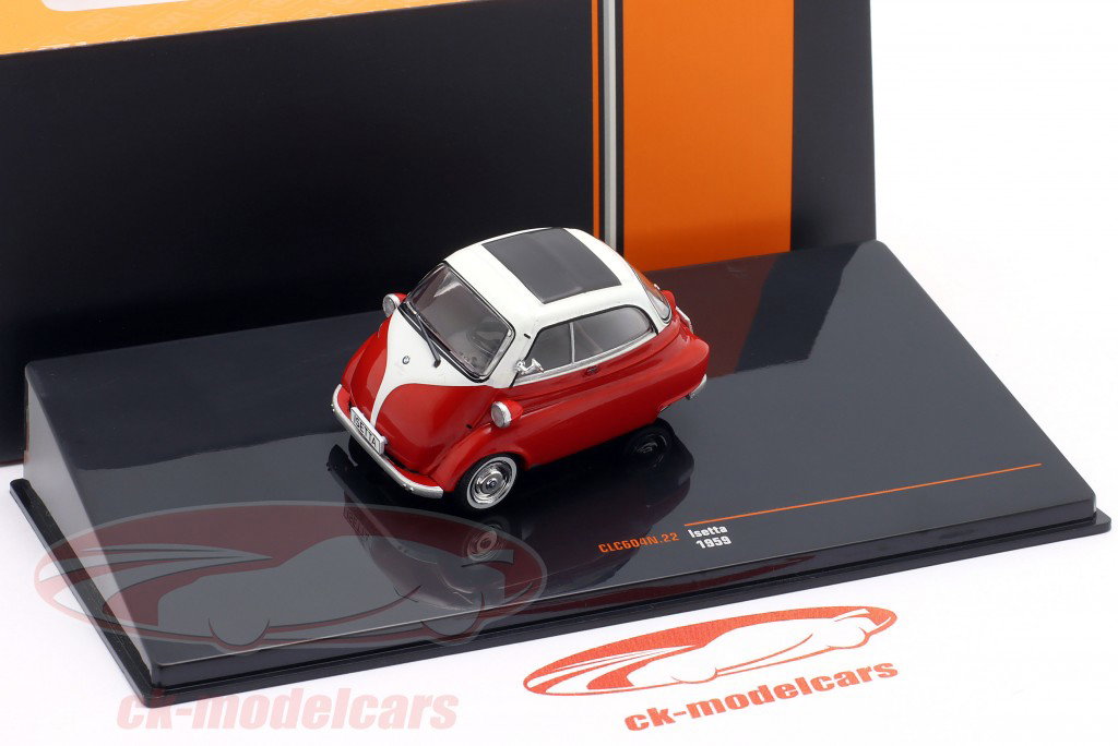 BMW Isetta Année de construction 1959 rouge / blanc 1:43 Ixo