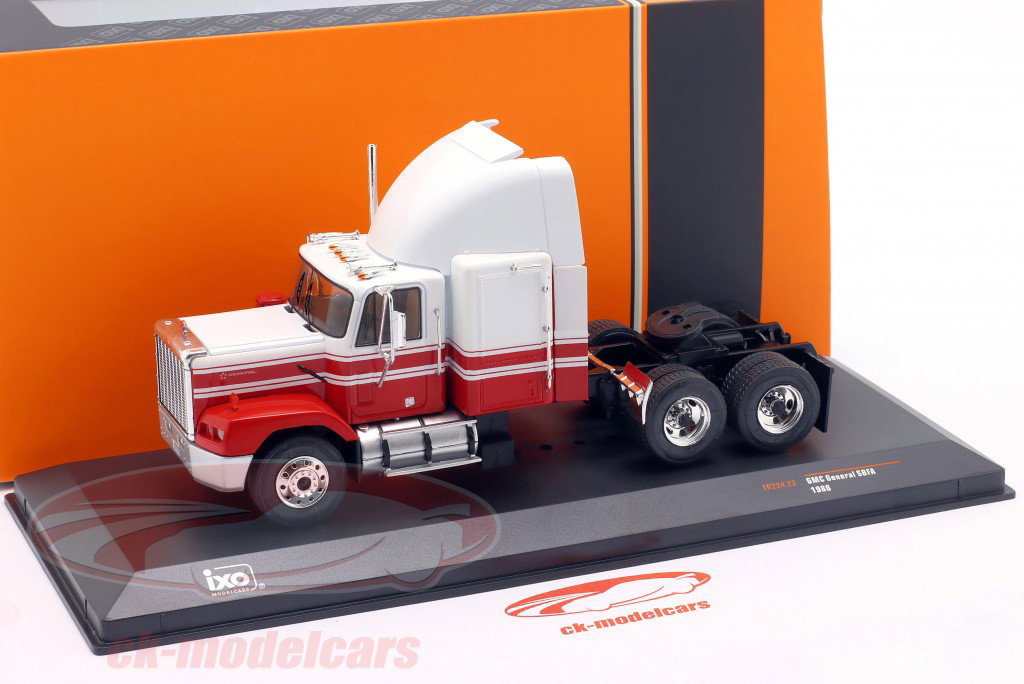 GMC General SBFA Camion Année de construction 1988 rouge / blanc 1:43 Ixo