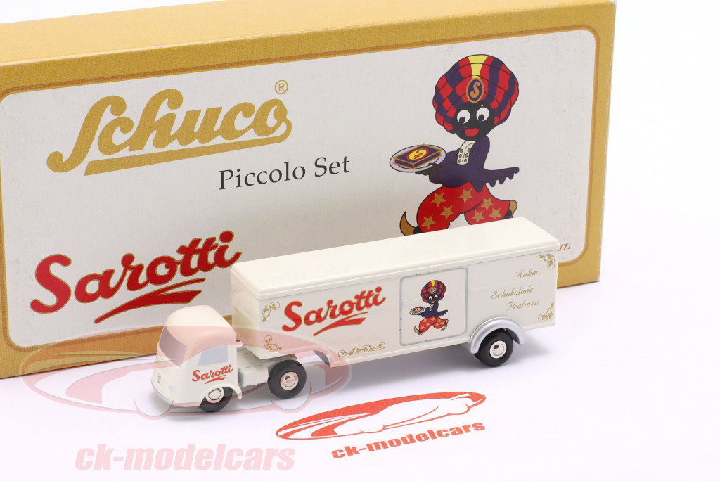Coffret cadeau Période de miracle économique : camion semi-remorque Sarotti 1:90 Schuco Piccolo