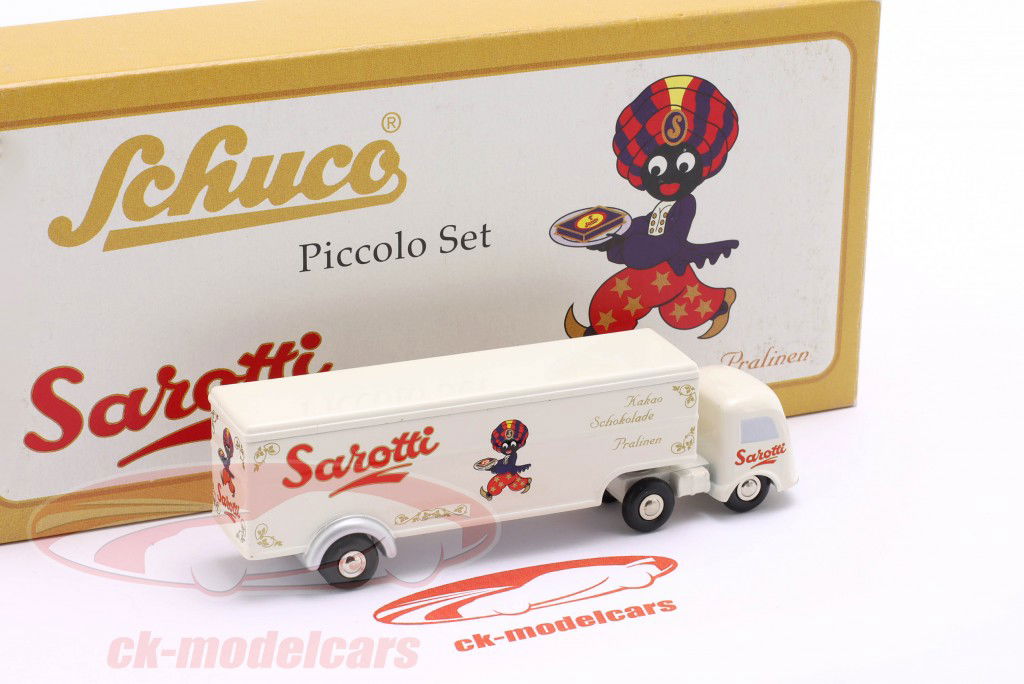 Coffret cadeau Période de miracle économique : camion semi-remorque Sarotti 1:90 Schuco Piccolo