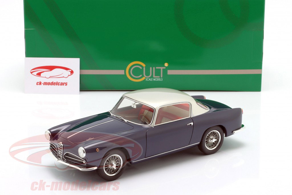 Alfa Romeo 1900 CSS Touring Coupe Année de construction 1955 bleu / argent 1:18 Cult Scale