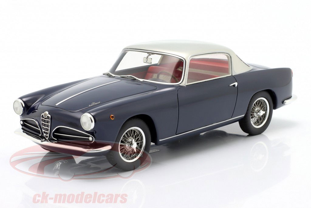Alfa Romeo 1900 CSS Touring Coupe Année de construction 1955 bleu / argent 1:18 Cult Scale