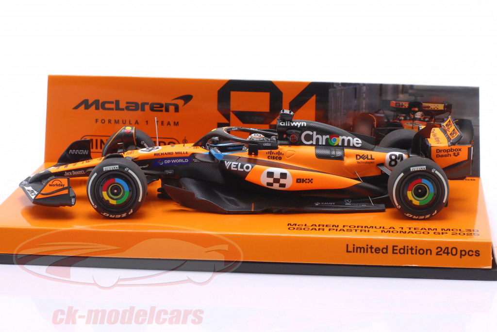 Oscar Piastri #81 3rd Monaco GP formule 1 2025 1:43 Minichamps