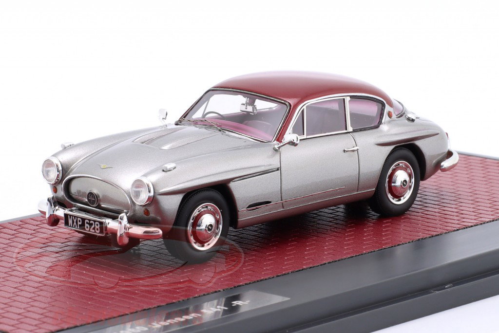Jensen 541R Año de construcción 1957-1961 gris plateado metálico / granate 1:43 Matrix