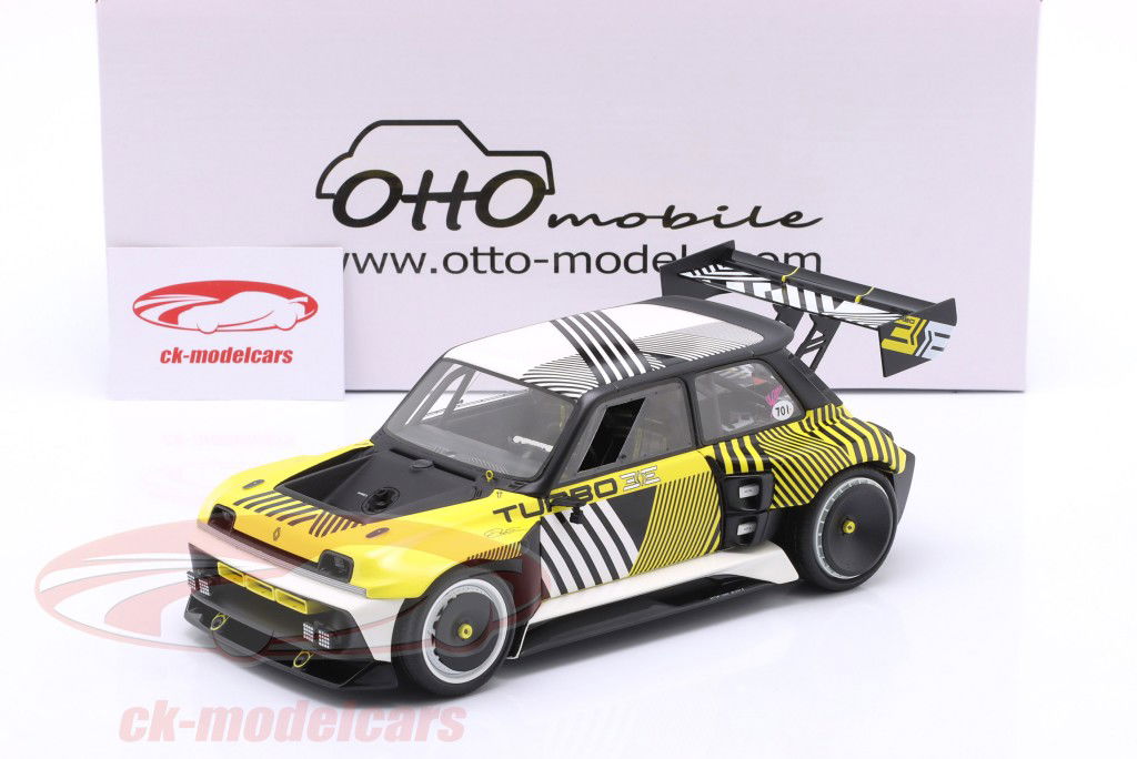 Renault 5 Turbo 3E E-Tech RMC Look 2024 黄色的 / 黑色的 / 白色的 1:18 OttOmobile
