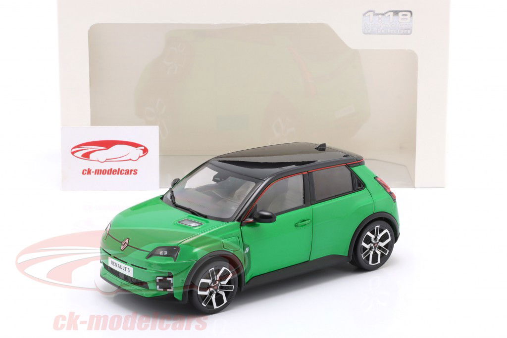 Renault 5 E-Tech Année de construction 2024 vert pop 1:18 Solido