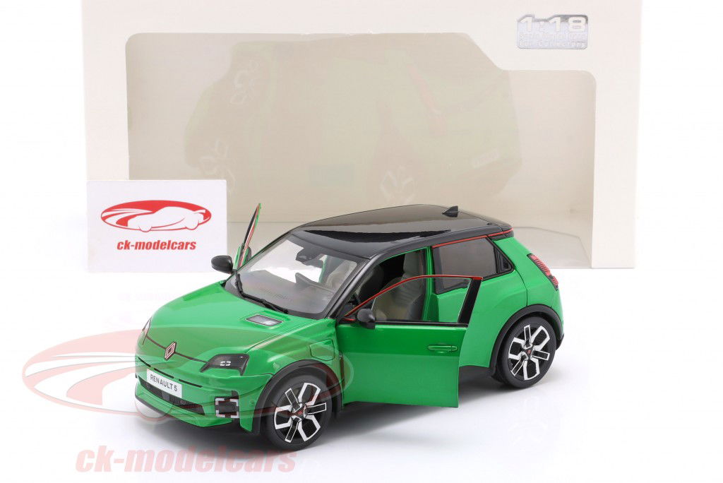 Renault 5 E-Tech Année de construction 2024 vert pop 1:18 Solido