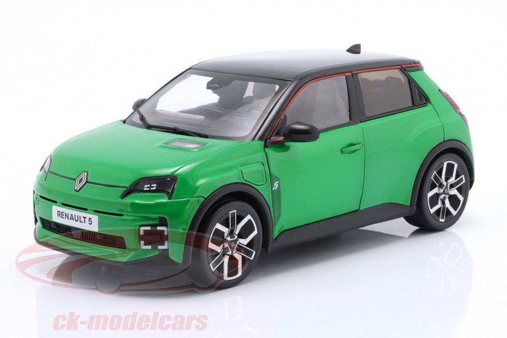 Renault 5 E-Tech Année de construction 2024 vert pop 1:18 Solido