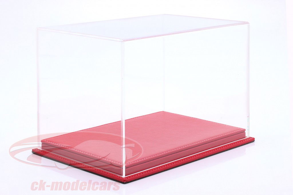 High-quality Acrylic display case Mulhouse with red leather base for Helmets 1:2 Atlantic