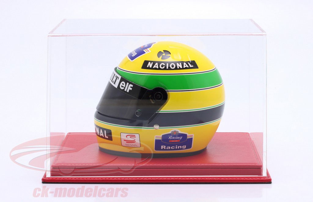 High-quality Acrylic display case Mulhouse with red leather base for Helmets 1:2 Atlantic