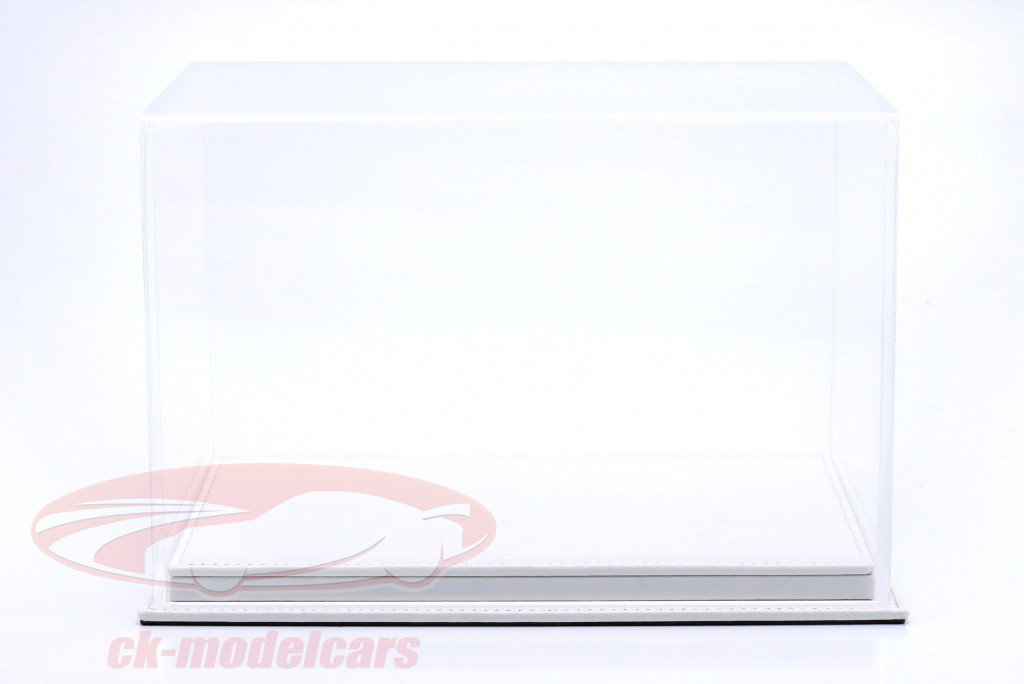 高品質 アクリルディスプレイケース Mulhouse と 白 レザーベース のために ヘルメット 1:2 Atlantic
