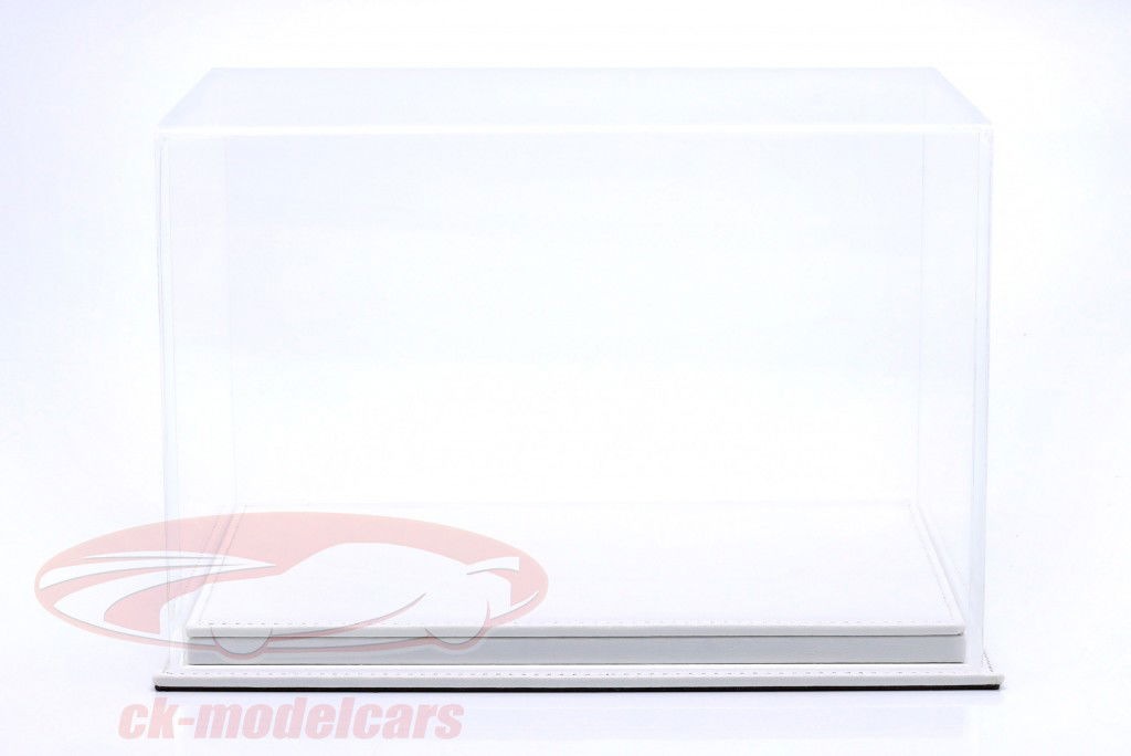 High-quality Acrylic display case Mulhouse with white leather base for Helmets 1:2 Atlantic