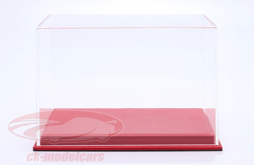 High-quality Acrylic display case Mulhouse with red leather base for Helmets 1:2 Atlantic