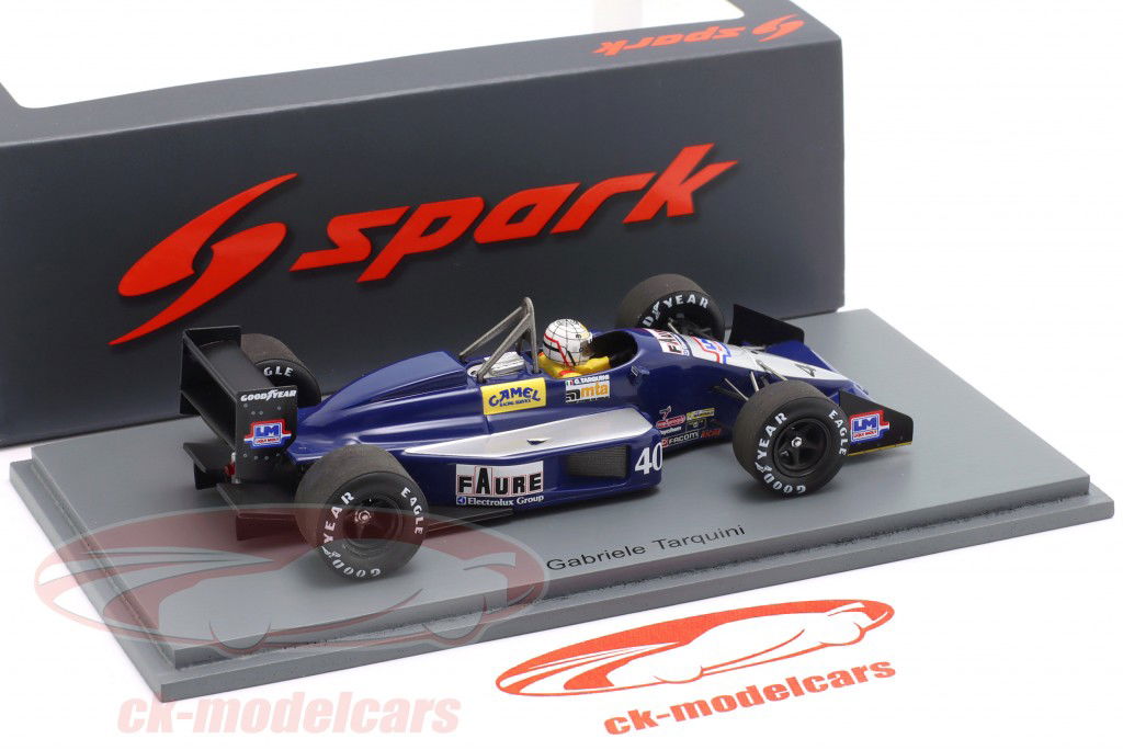 Gabriele Tarquini AGS JH23B #40 6ème Mexique GP 1989 1:43 Spark