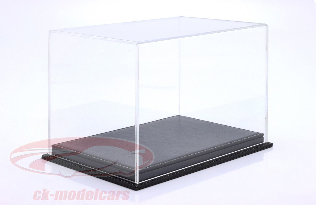 高品質 アクリルディスプレイケース Mulhouse と 黒 レザーベース のために ヘルメット 1:2 Atlantic