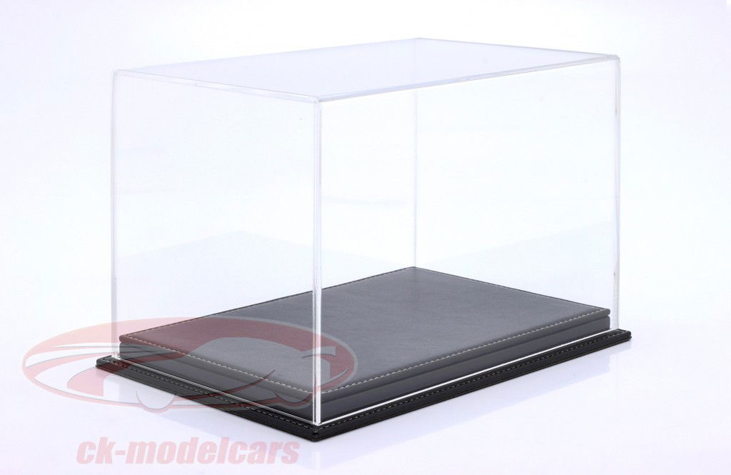 High-quality Acrylic display case Mulhouse with black leather base for Helmets 1:2 Atlantic