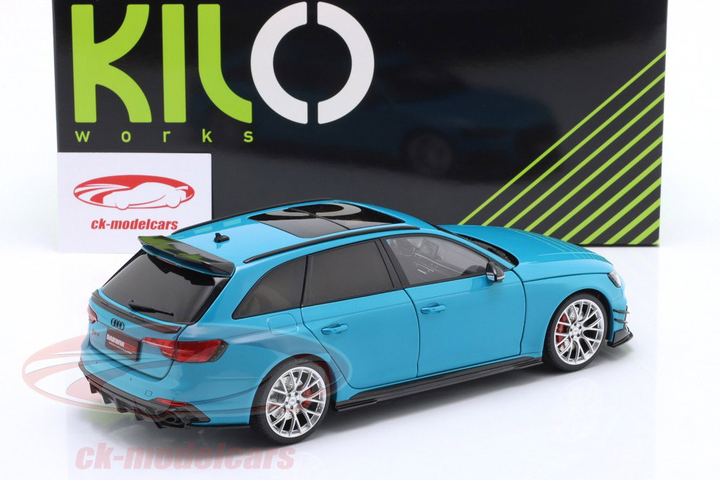 Audi A4 RS4 (B9) Darwin Année de construction 2020 bleu métallique 1:18 KengFai / KiloWorks