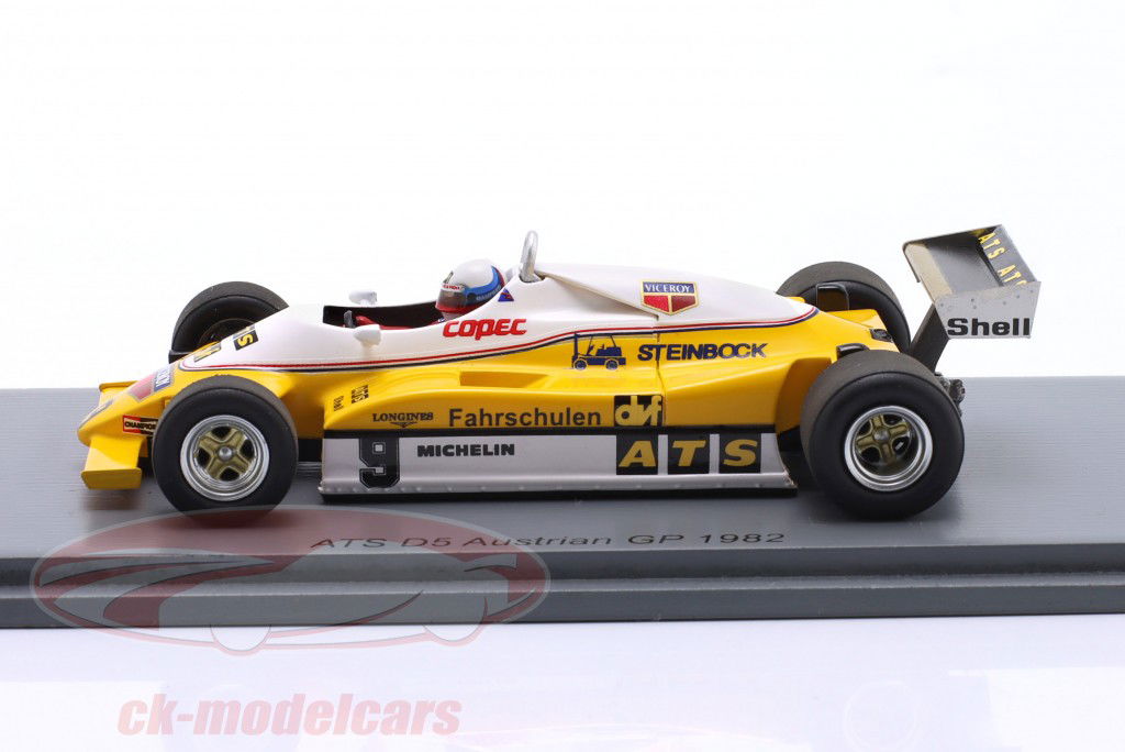 Manfred Winkelhock ATS D5 #9 Áustria GP fórmula 1 1982 1:43 Spark
