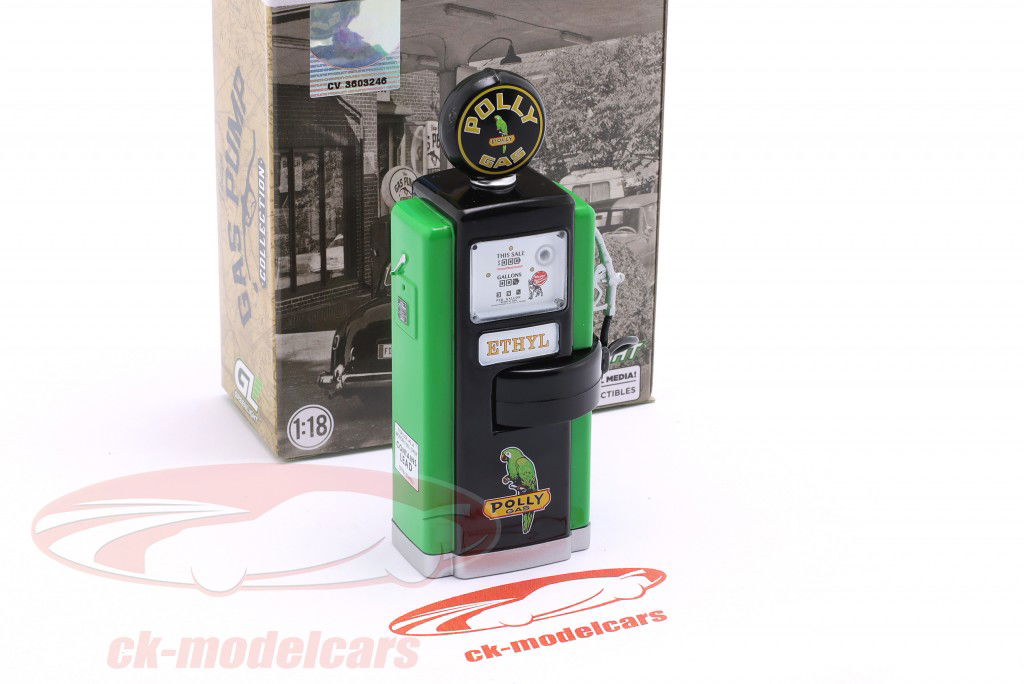 Wayne 100-A Pompe à carburant Polly Gas 1948 vert / noir 1:18 Greenlight