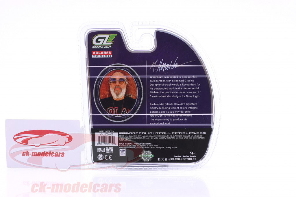 Ford Thunderbird Lowrider 1973 Michael Heralda фиолетовый 1:64 Greenlight