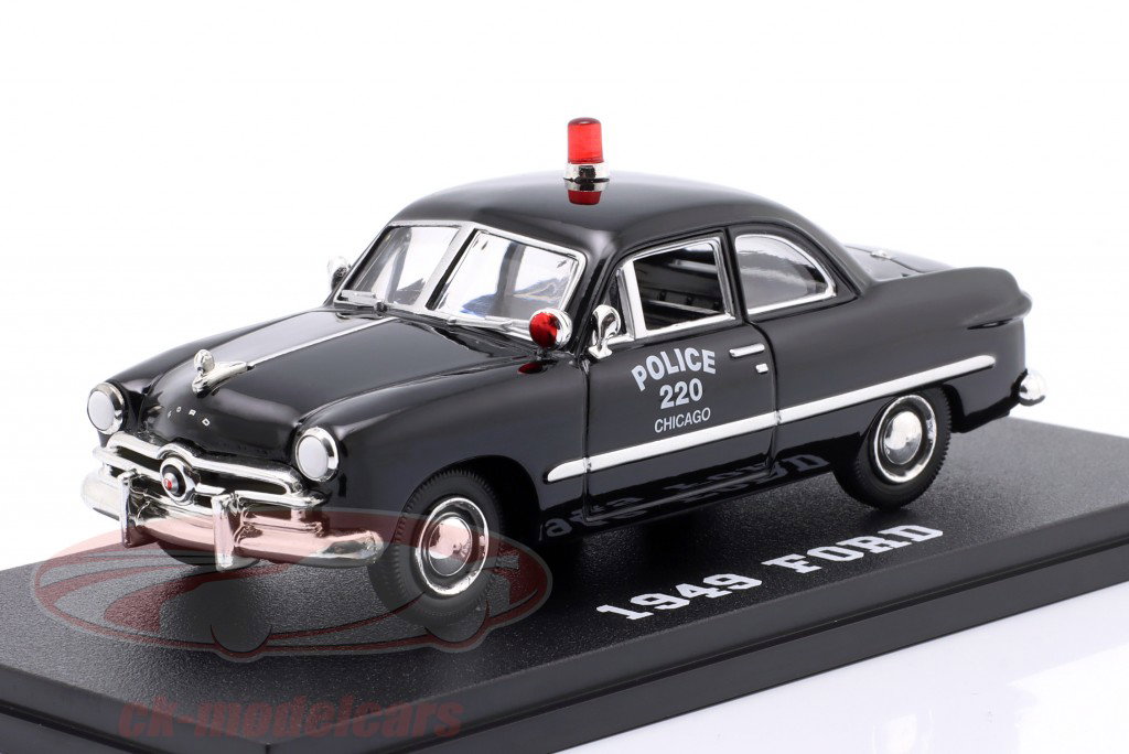 Ford Custom Chicago Police Department 1949 schwarz 1:43 Greenlight