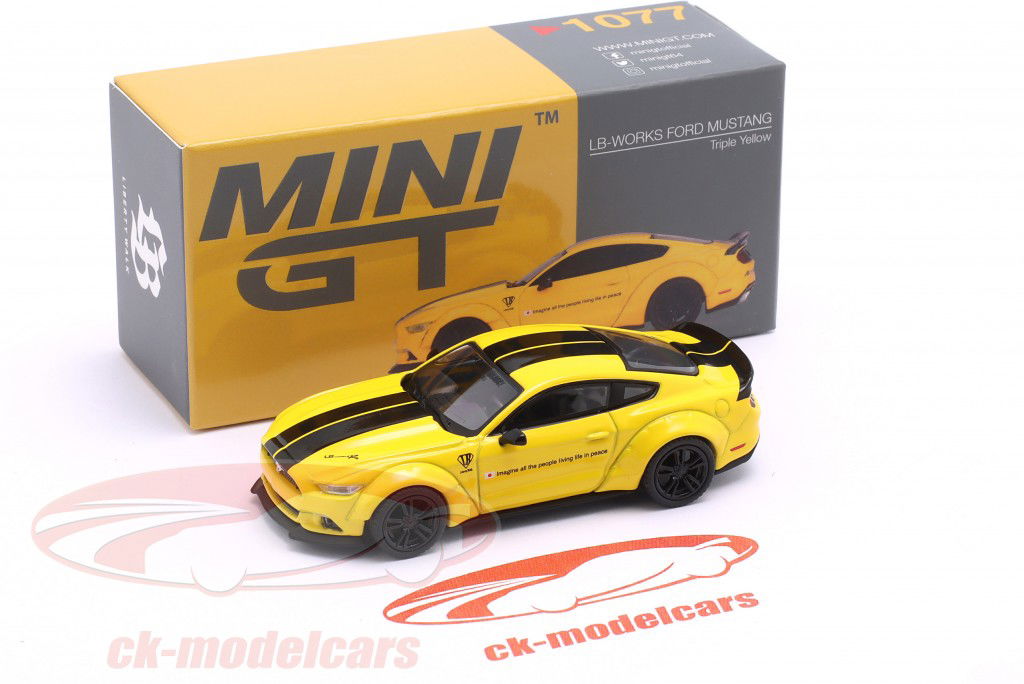 Ford Mustang Année de construction 2015 LB-Works tripler jaune 1:64 TrueScale