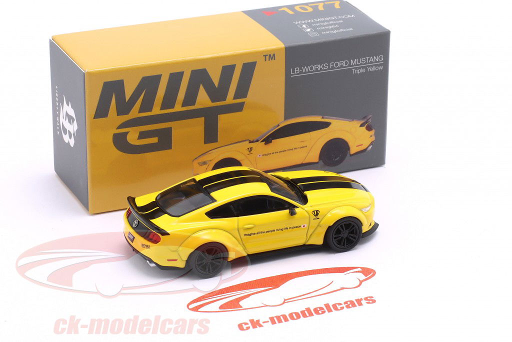 Ford Mustang Année de construction 2015 LB-Works tripler jaune 1:64 TrueScale