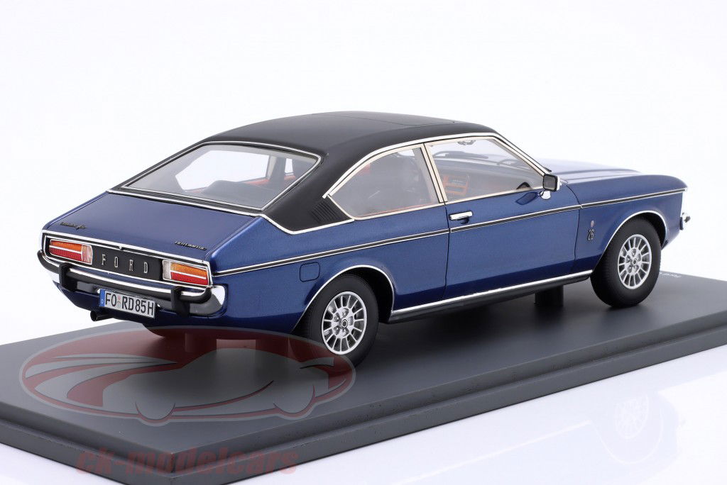 Ford Granada Coupe Année de construction 1974 bleu foncé / noir 1:18 Schuco