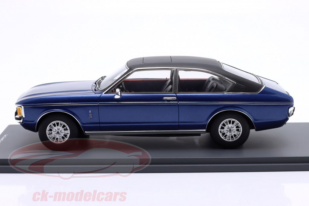 Ford Granada Coupe Année de construction 1974 bleu foncé / noir 1:18 Schuco