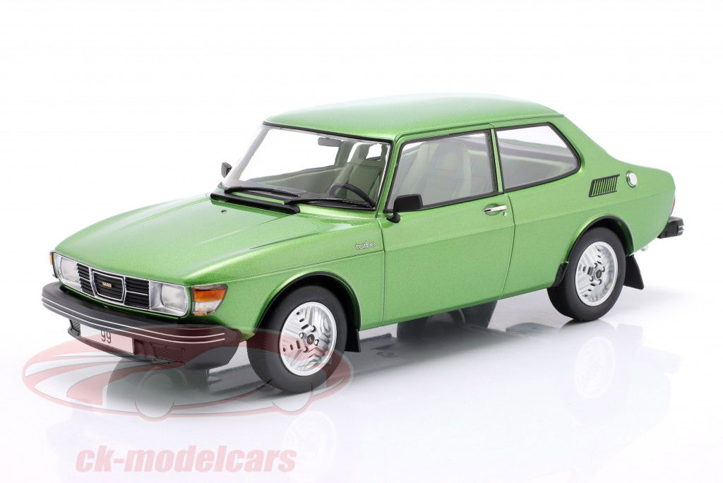 Saab 99 Turbo Année de construction 1977 vert métallique 1:18 ModelCar Group