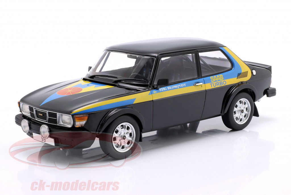 Saab 99 Turbo Ano de construção 1977 preto / decoração 1:18 ModelCar Group