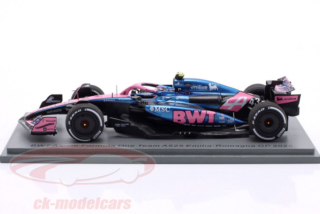 Franco Colapinto Alpine A525 #43 Emilia-Romagna GP formula 1 2025 1:43 Spark