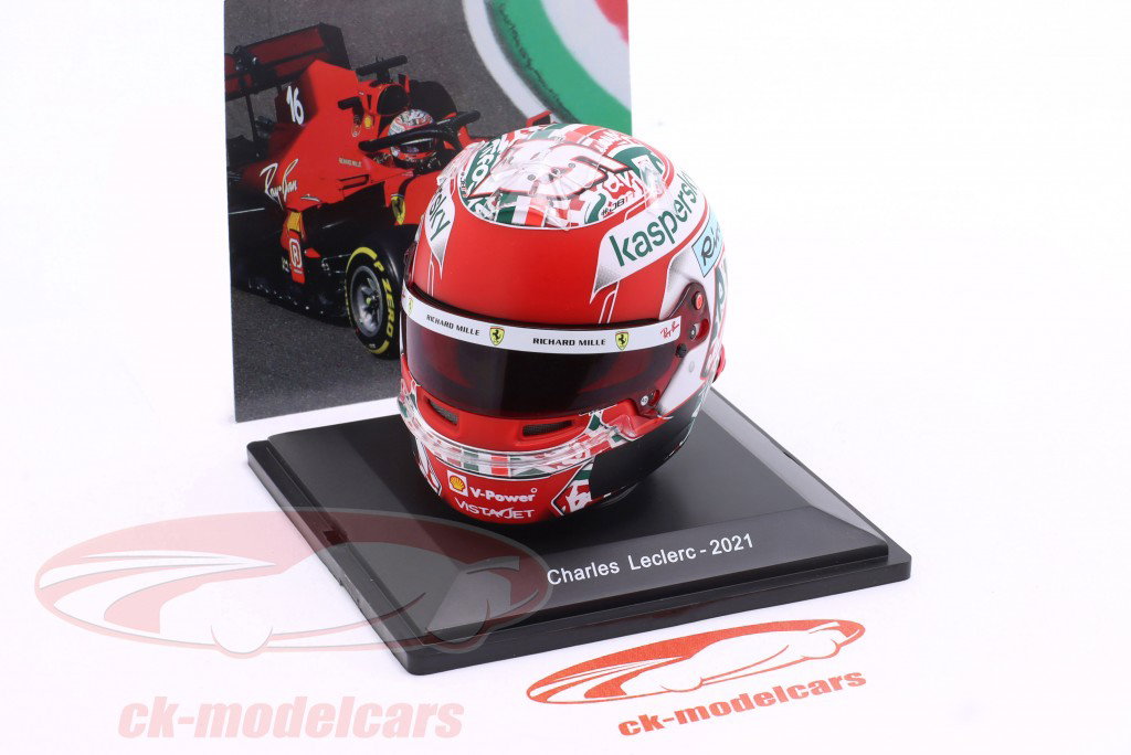 C. Leclerc Ferrari #16 4e Emilia-Romagna GP formule 1 2021 helm 1:5 Spark Editions