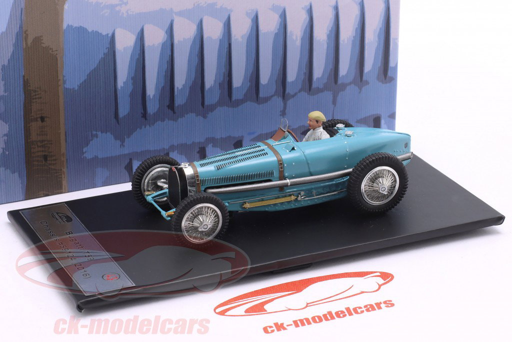 Bugatti T59 Byggeår 1934 lyseblå 1:43 LeMansMiniatures