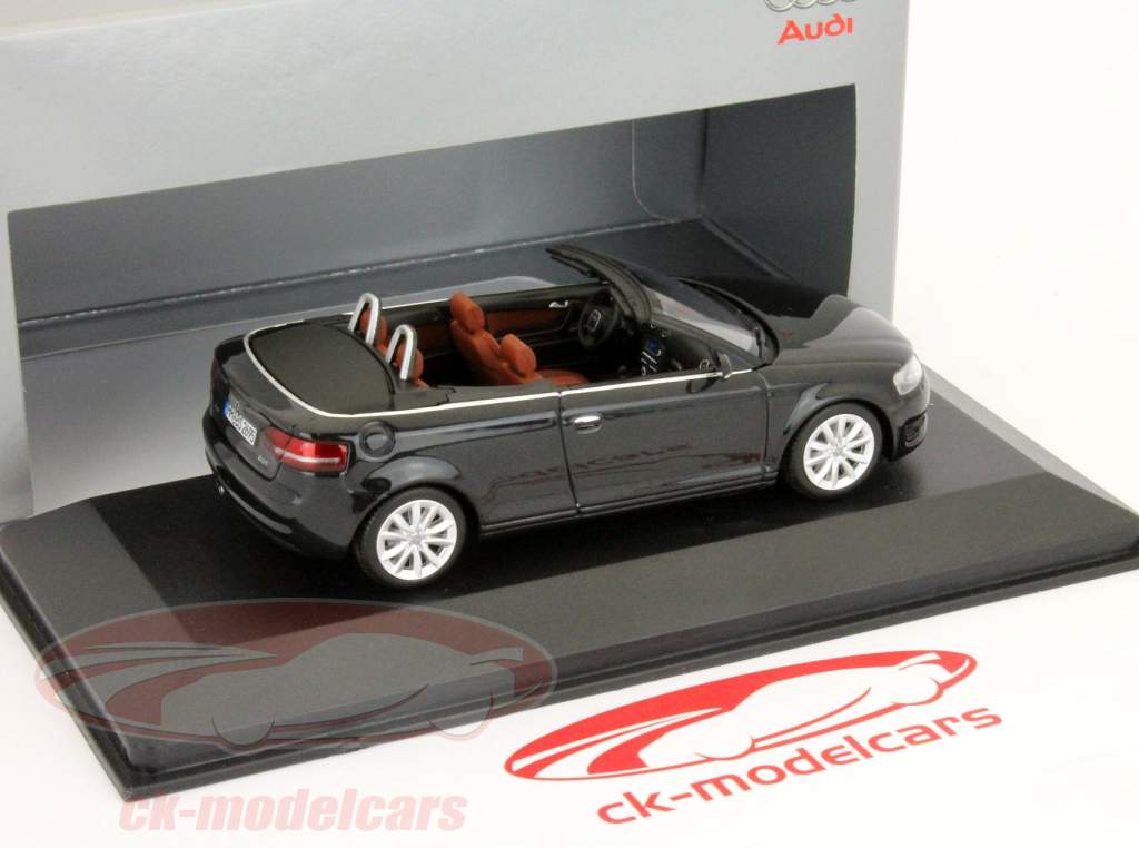 Audi A3 Cabriolet phantom black 2008 1:43 Minichamps