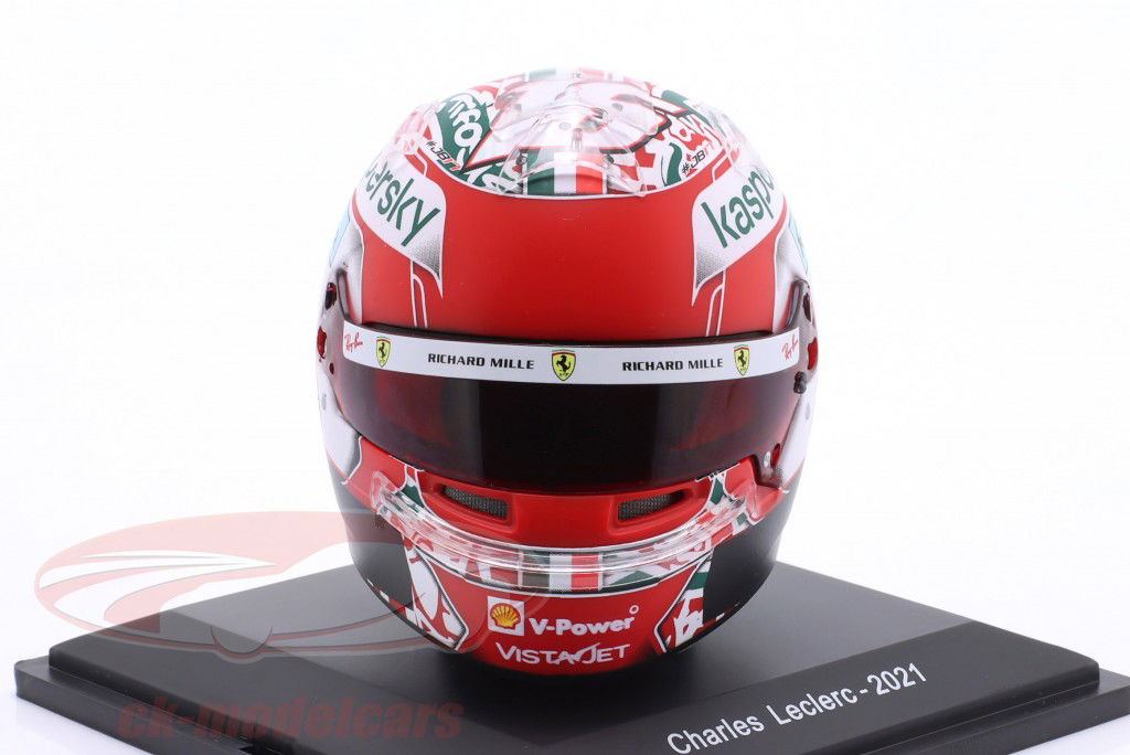 C. Leclerc Ferrari #16 4e Emilia-Romagna GP formule 1 2021 helm 1:5 Spark Editions