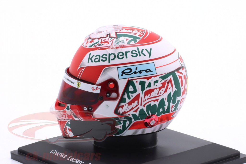 C. Leclerc Ferrari #16 4番目 Emilia-Romagna GP 式 1 2021 ヘルメット 1:5 Spark Editions