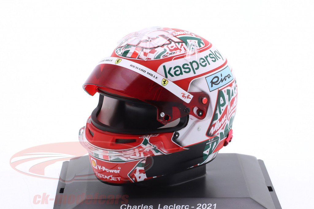 C. Leclerc Ferrari #16 4e Emilia-Romagna GP formule 1 2021 helm 1:5 Spark Editions