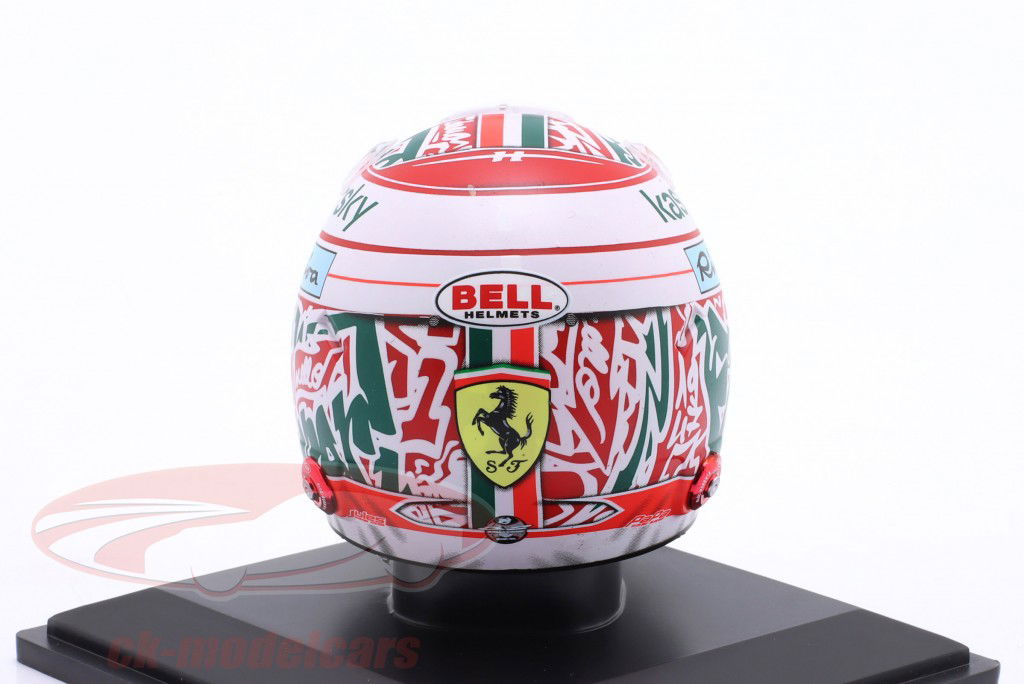 C. Leclerc Ferrari #16 第四 Emilia-Romagna GP 公式 1 2021 头盔 1:5 Spark Editions