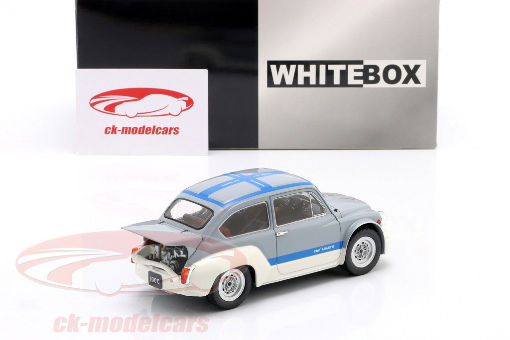 Fiat Abarth 1000 GR.2 Année de construction 1970 gris / blanc 1:24 WhiteBox