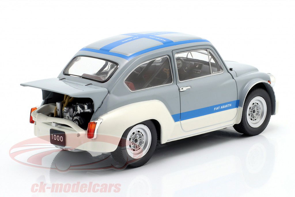 Fiat Abarth 1000 GR.2 Année de construction 1970 gris / blanc 1:24 WhiteBox