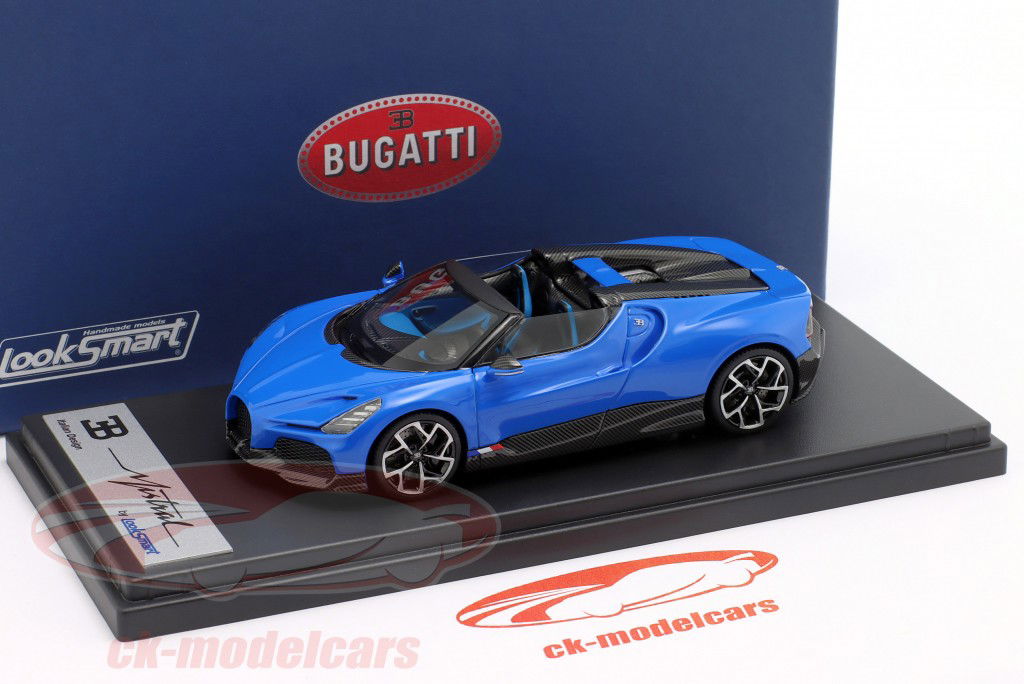 Bugatti W16 Mistral Ano de construção 2022 azul 1:43 LookSmart